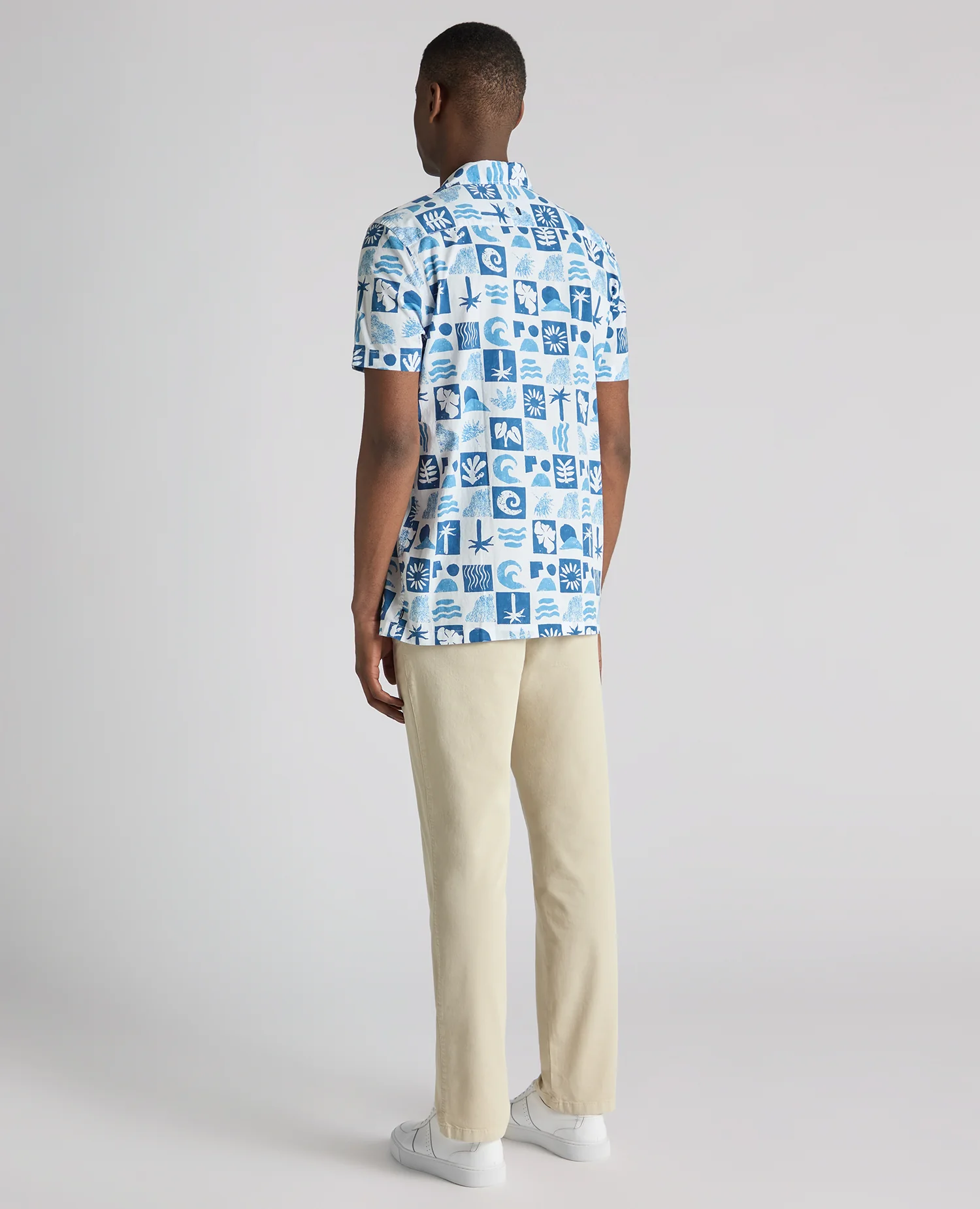 Tapered Fit Cotton-Stretch Printed Shirt - Image 3