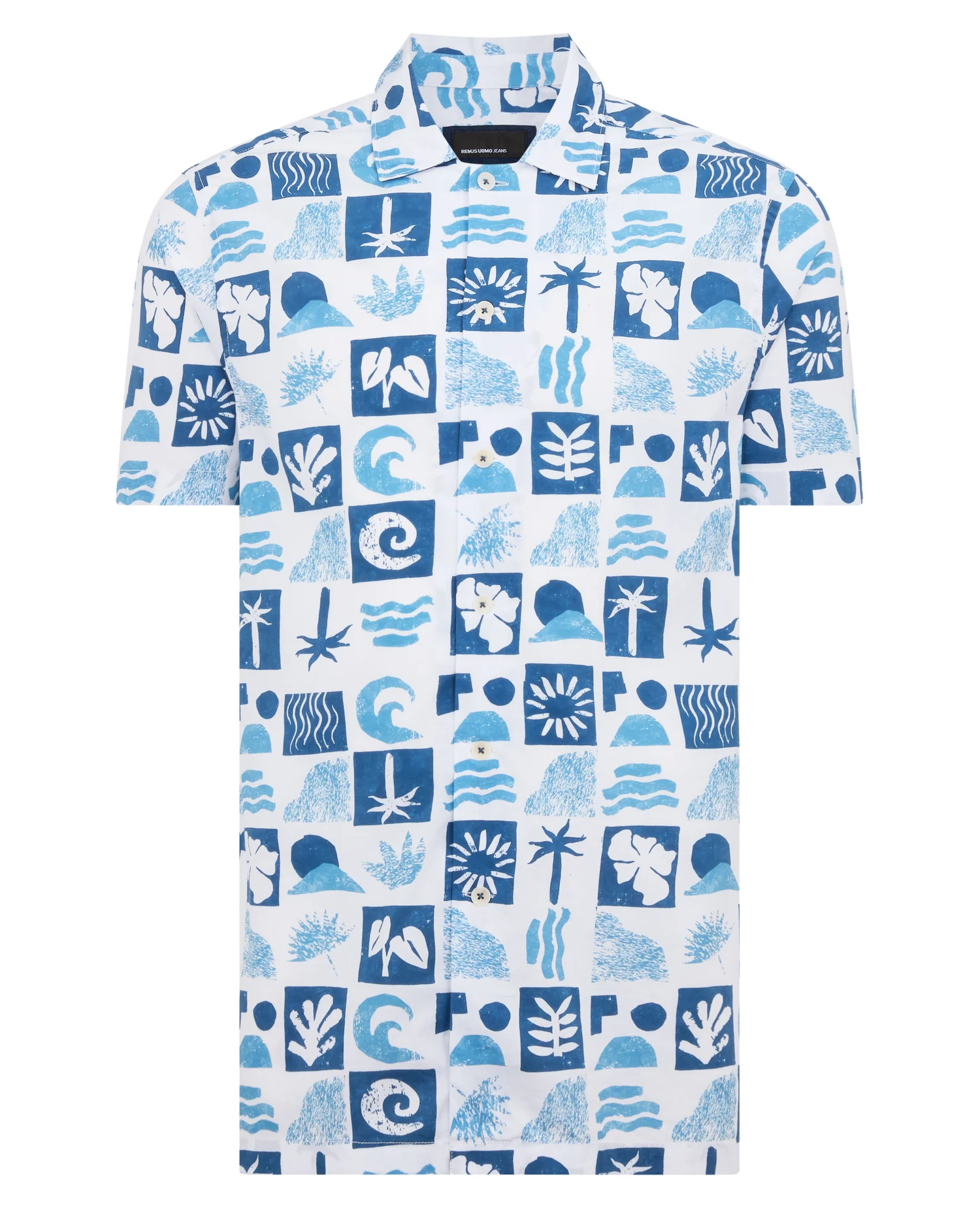 Tapered Fit Cotton-Stretch Printed Shirt - Image 6