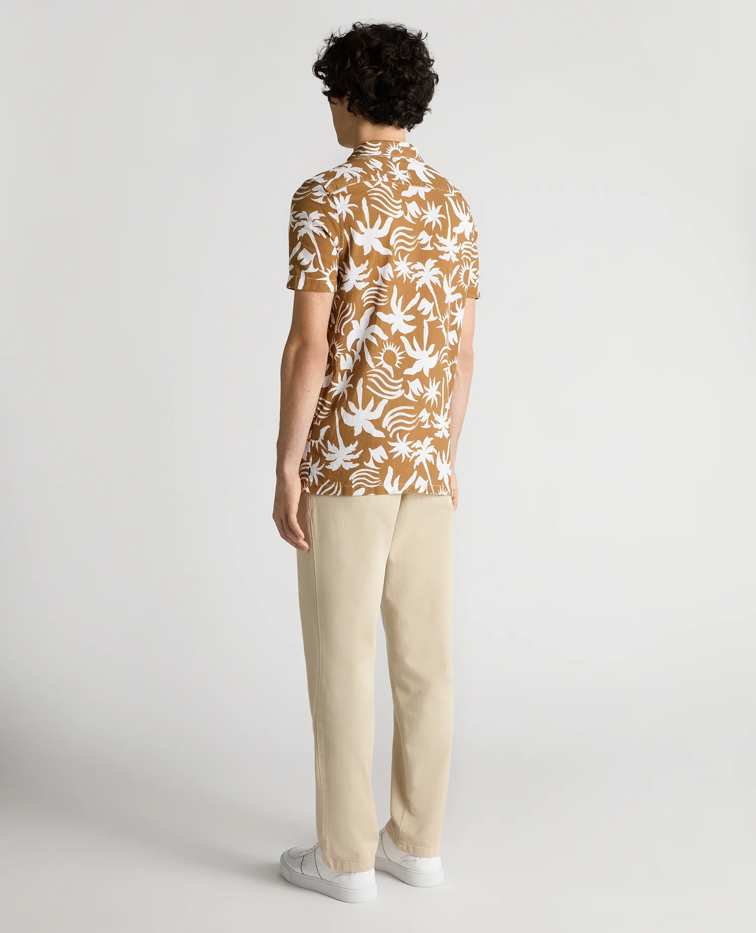 Tapered Fit Floral Print Cotton Shirt - Image 3