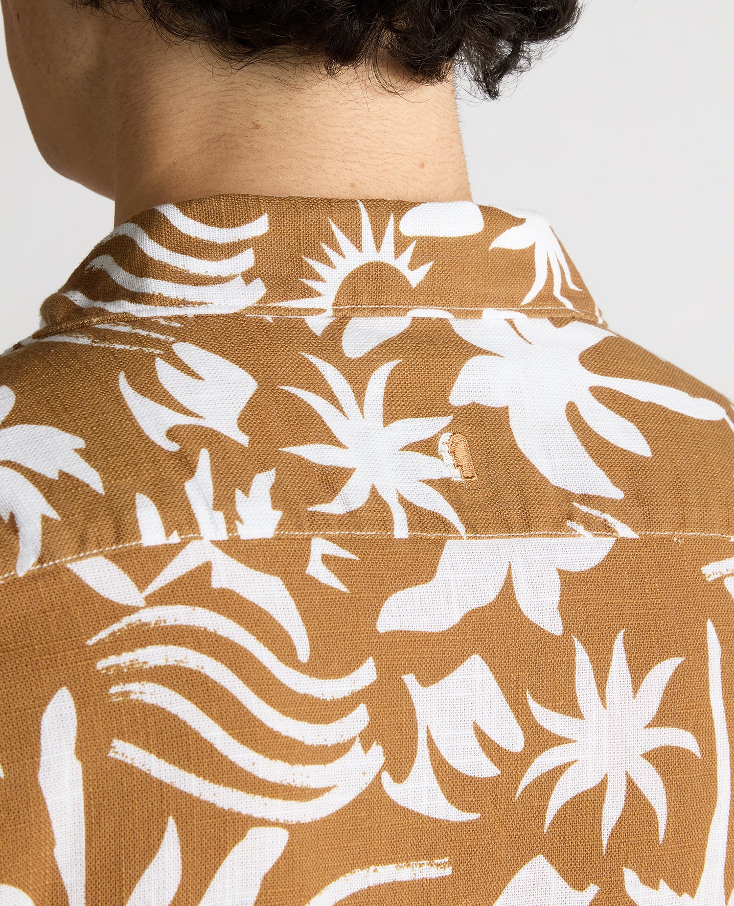 Tapered Fit Floral Print Cotton Shirt - Image 6
