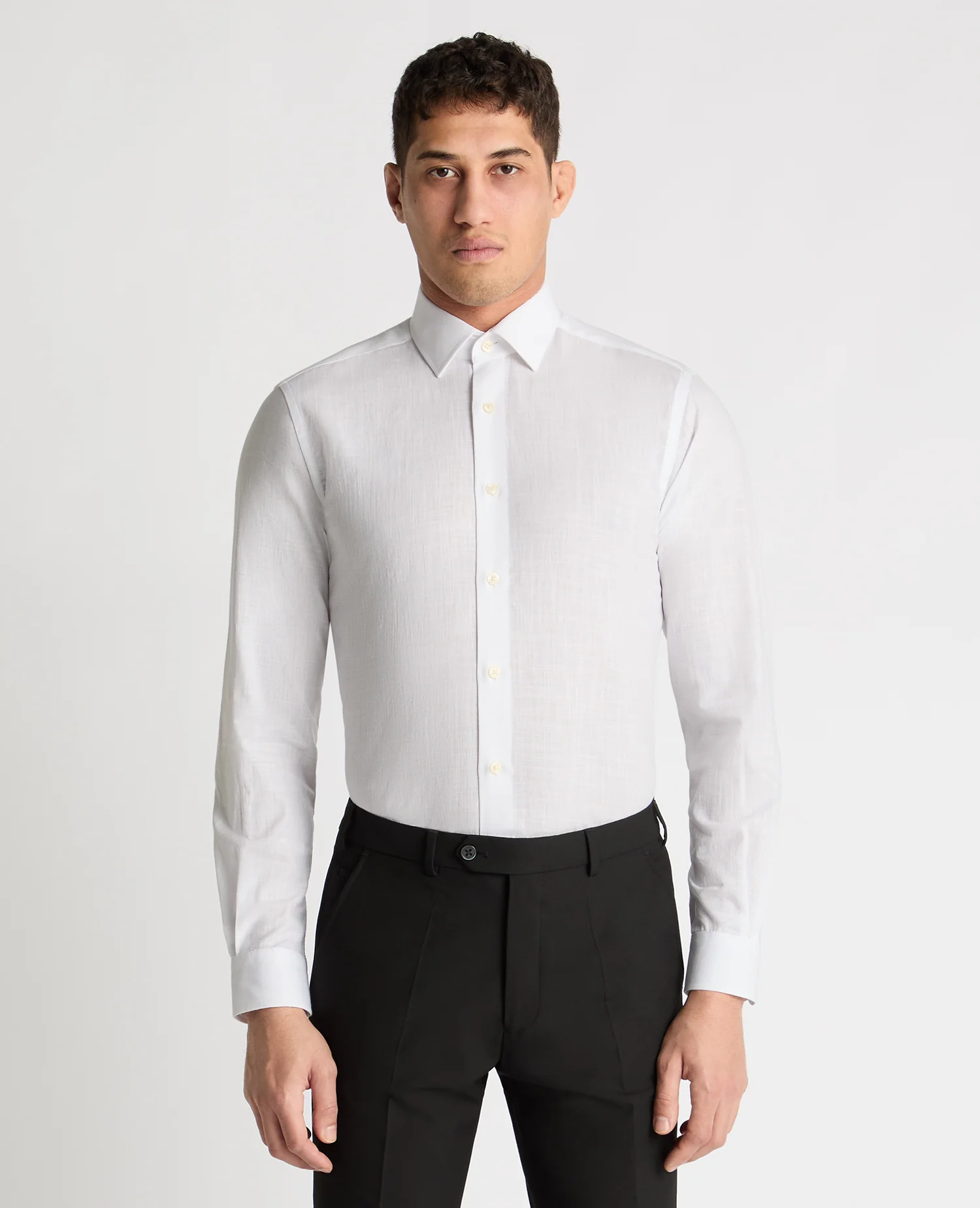 Tapered Fit Pure Cotton Shirt