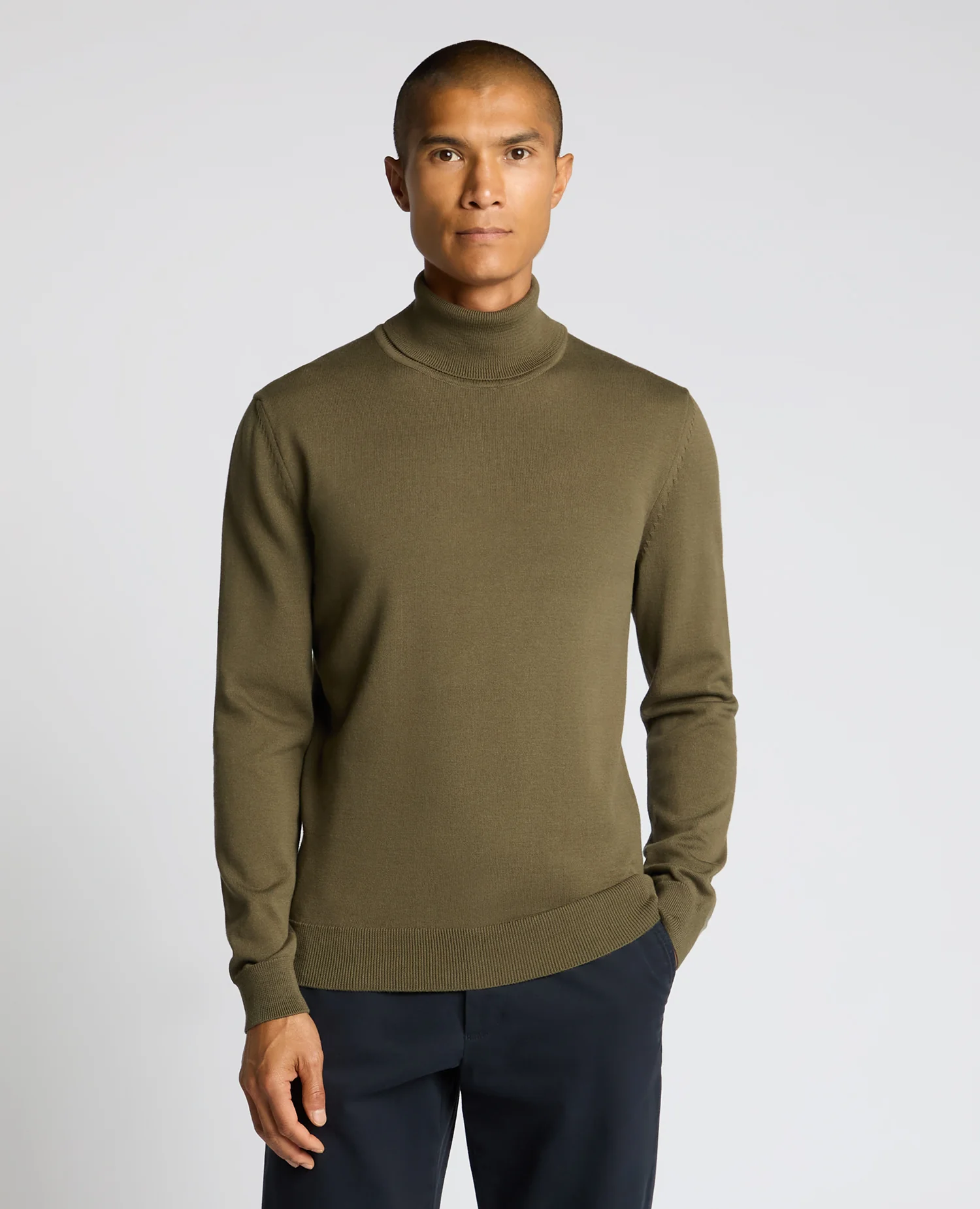 Roll Neck Cotton Sweater