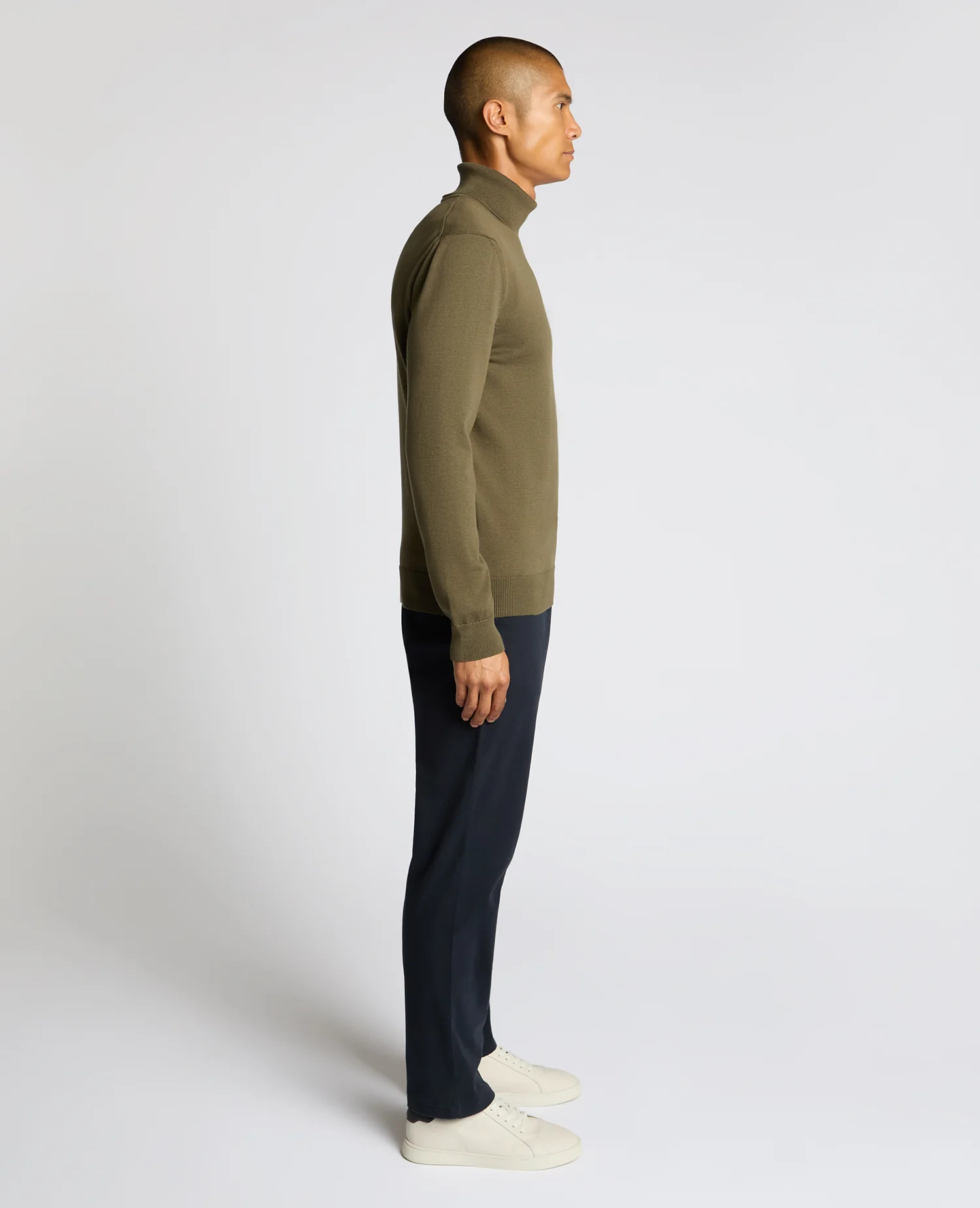 Roll Neck Cotton Sweater - Image 4