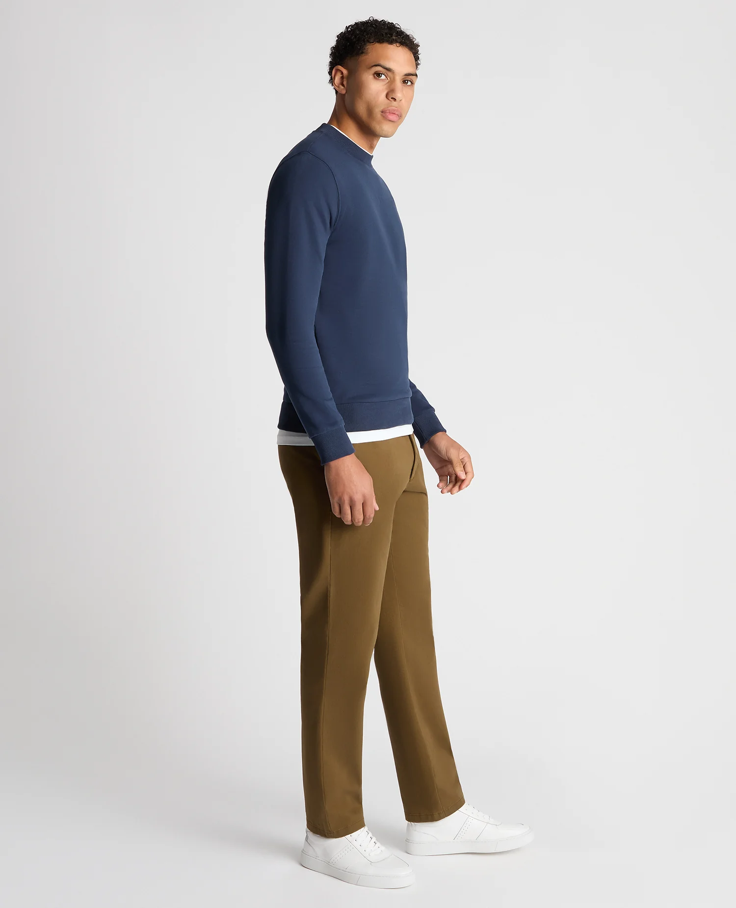 Crew Neck Terry Embroidered Sweatshirt - Image 4
