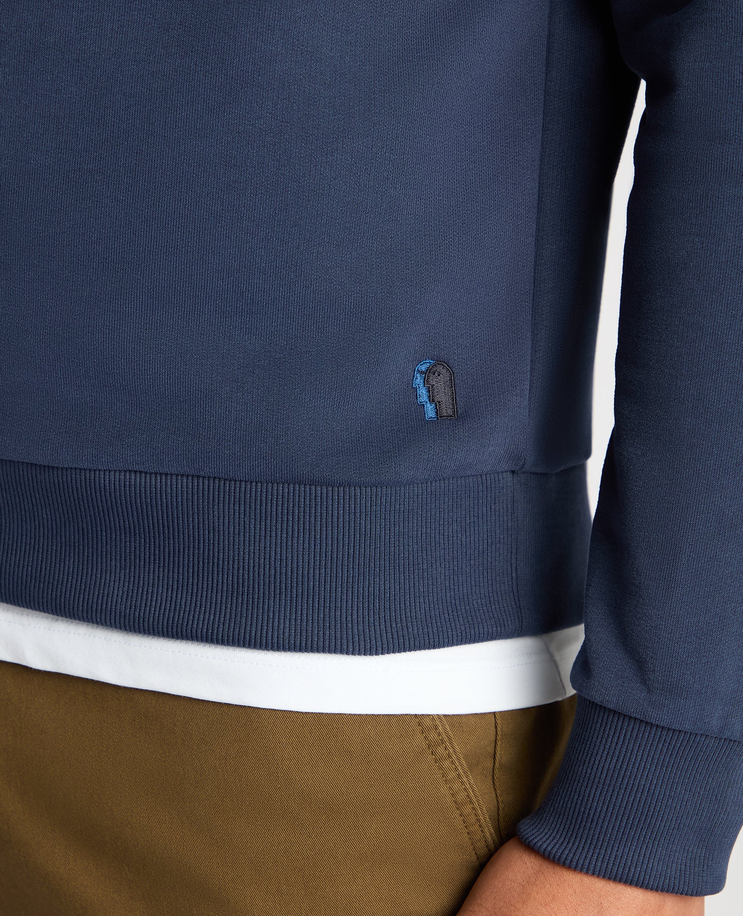 Crew Neck Terry Embroidered Sweatshirt - Image 5