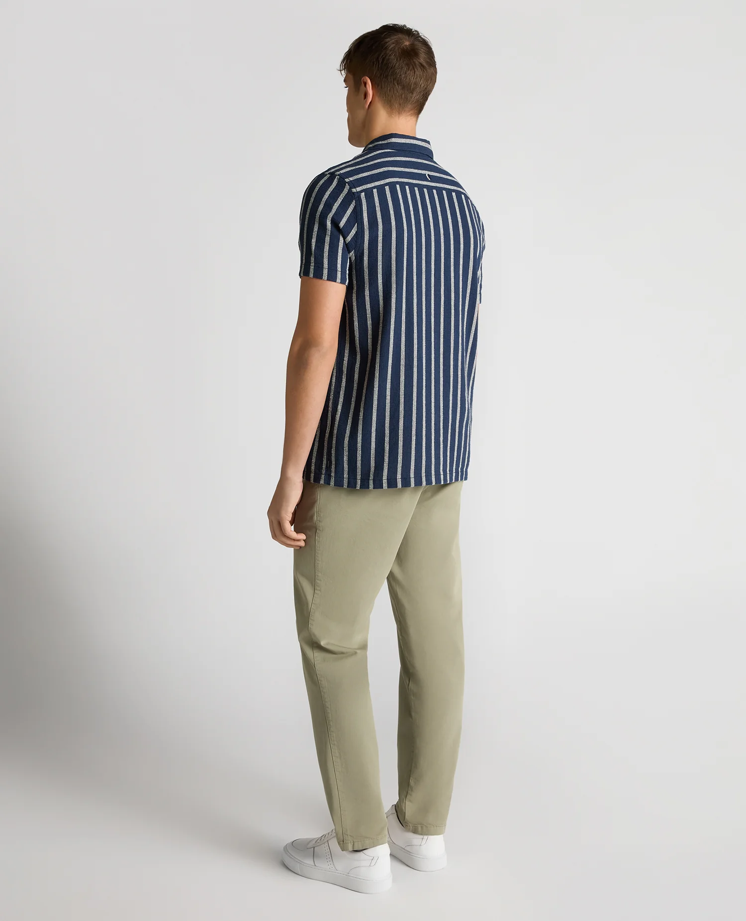 Tapered Fit Striped Cotton-Blend Shirt - Image 3