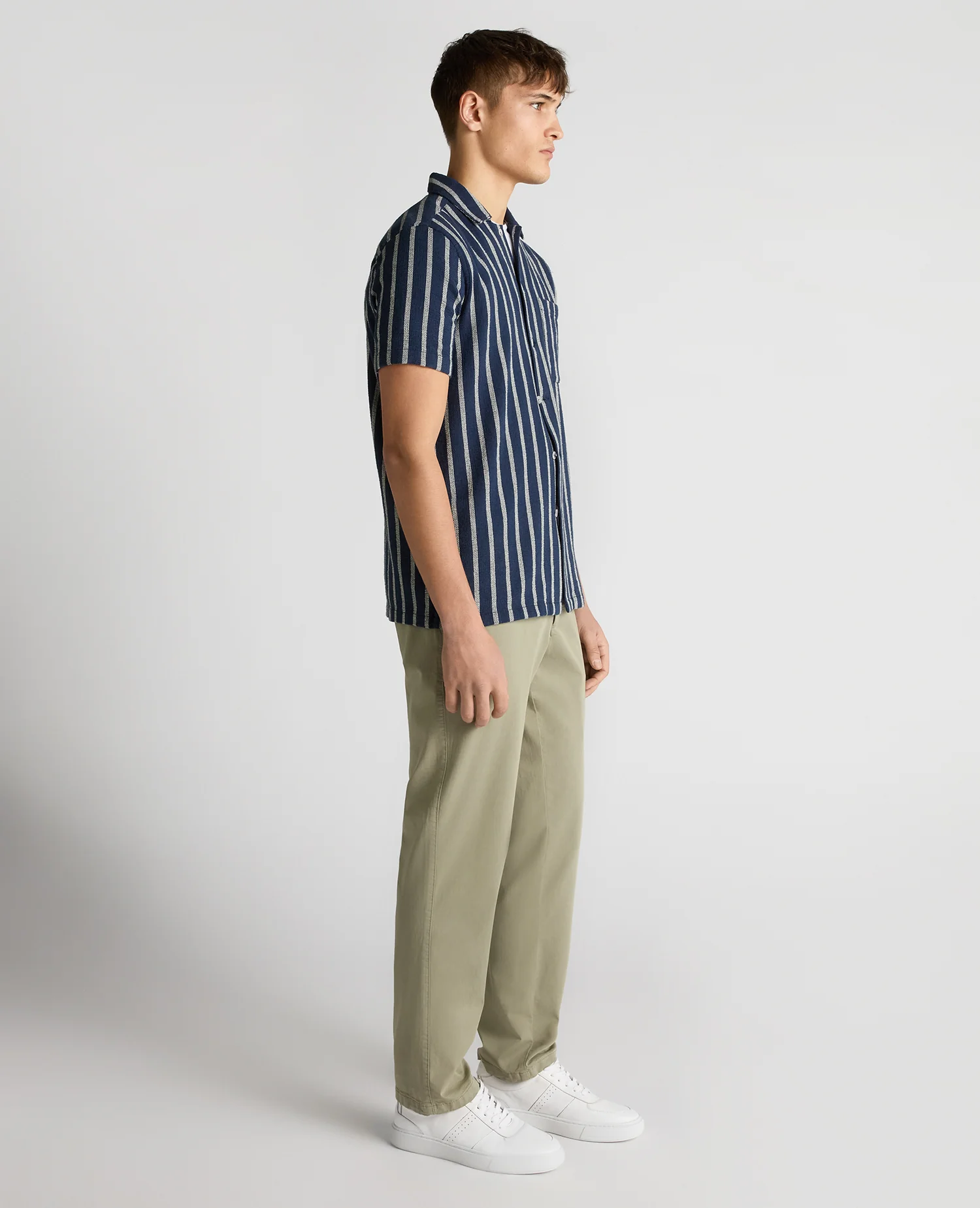 Tapered Fit Striped Cotton-Blend Shirt - Image 4