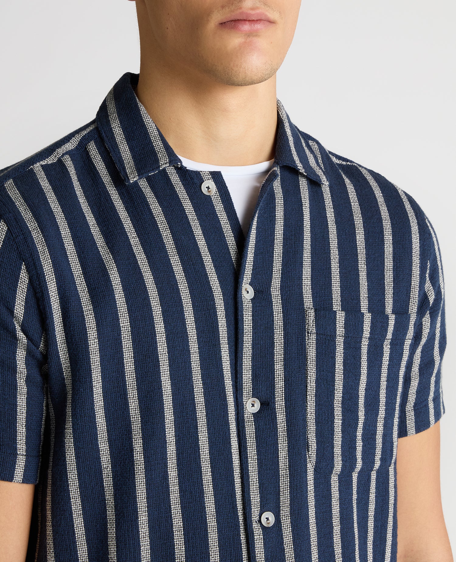 Tapered Fit Striped Cotton-Blend Shirt - Image 5