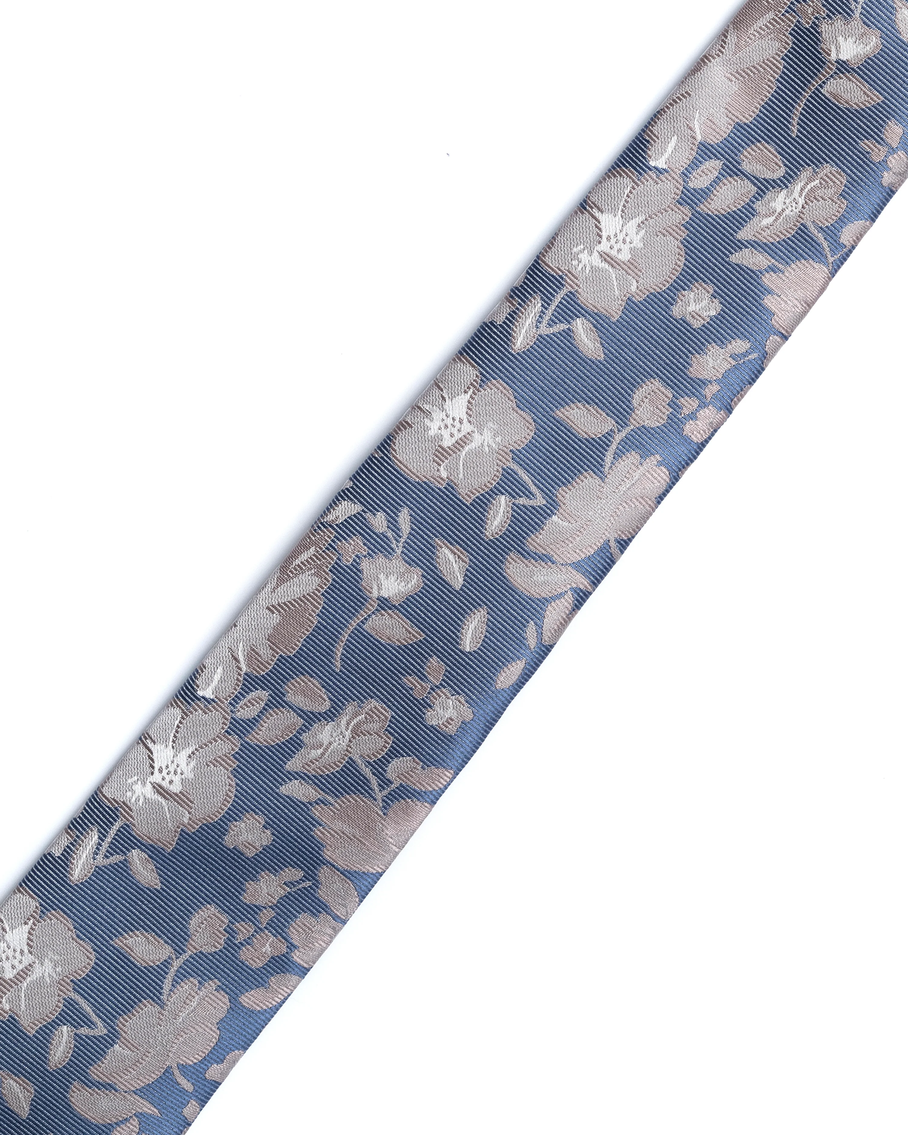 Blue Floral Print Tie - Image 2