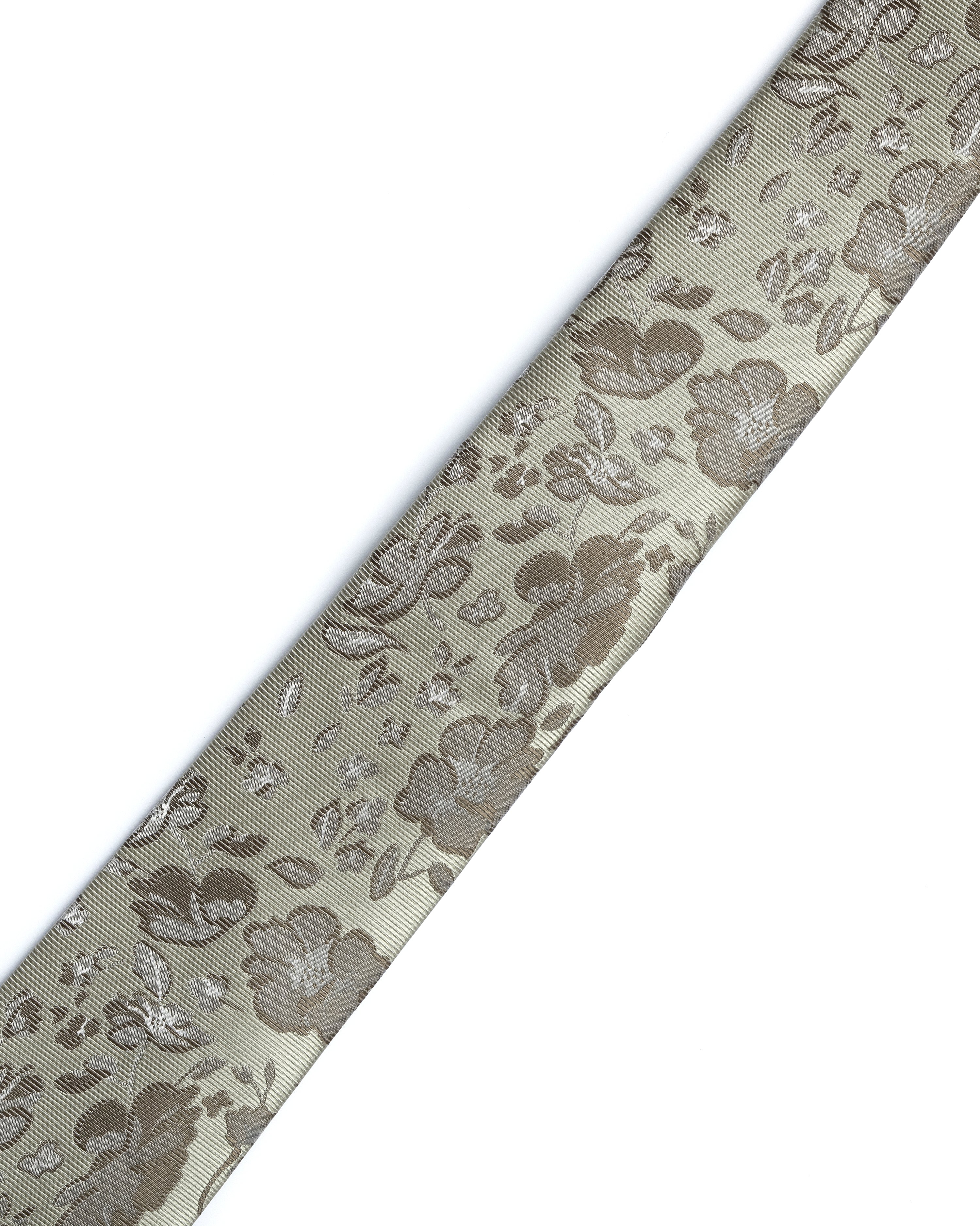 Green Floral Print Tie - Image 2