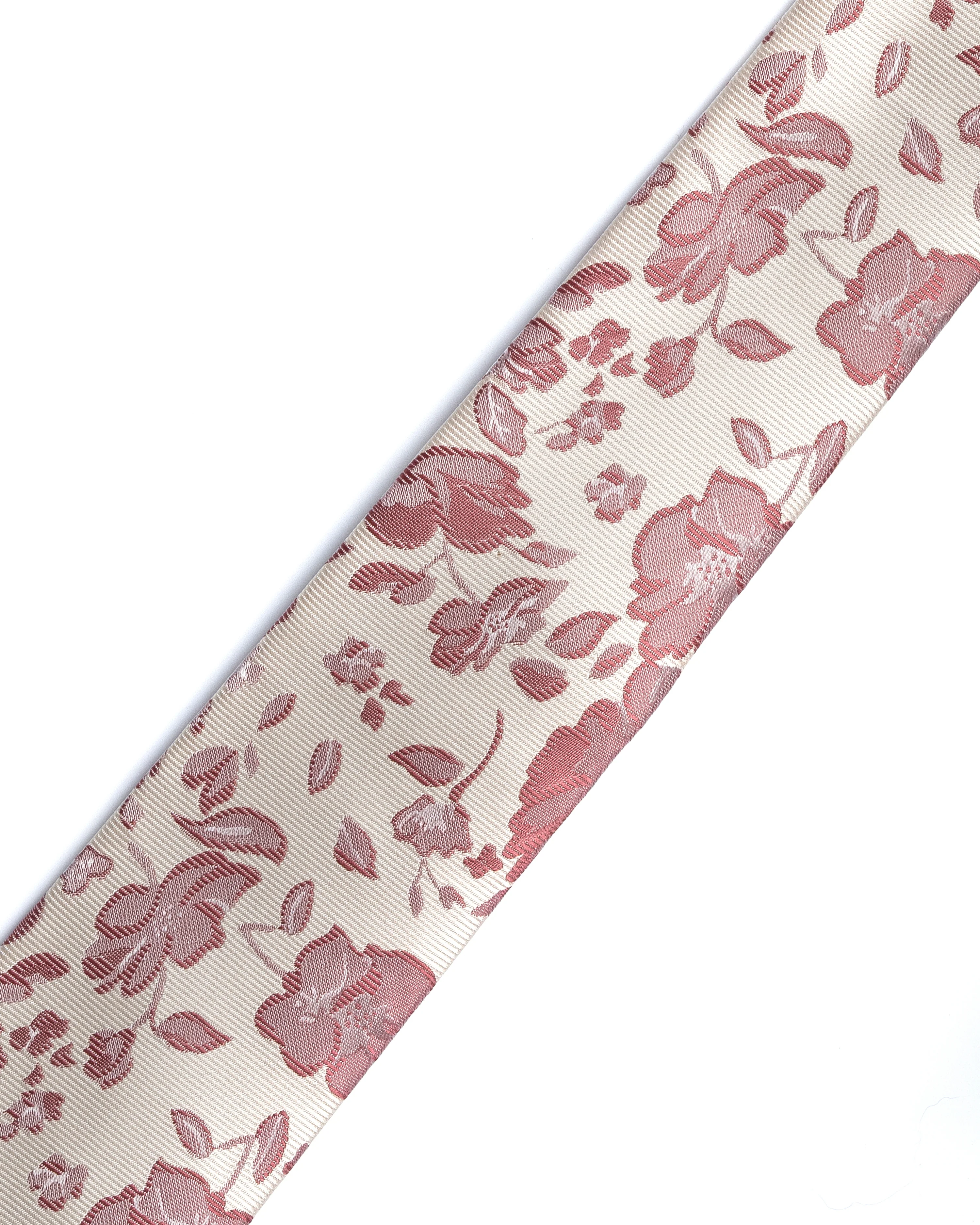 Ivory Floral Print Tie - Image 2