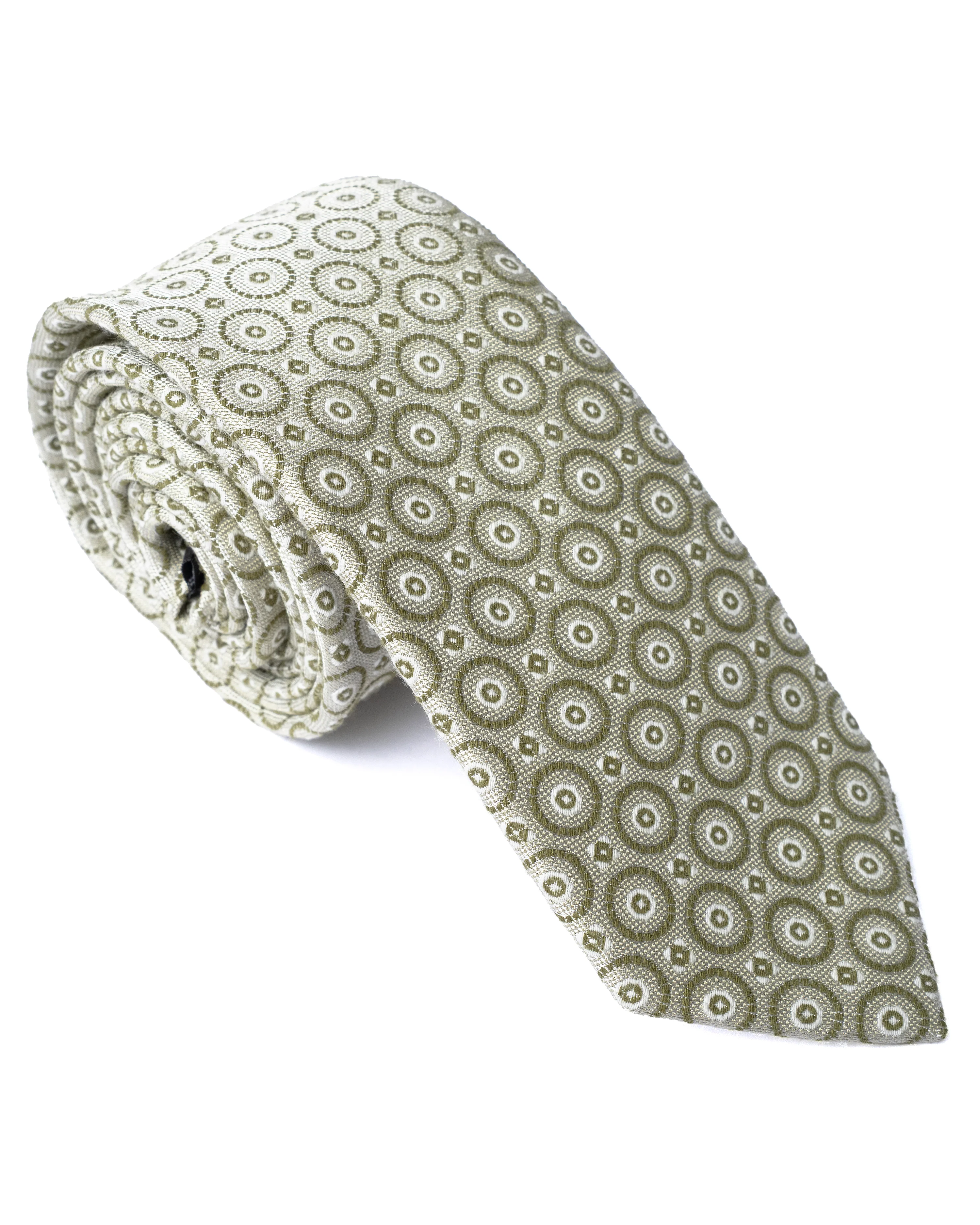 Green Pattern Silk Tie