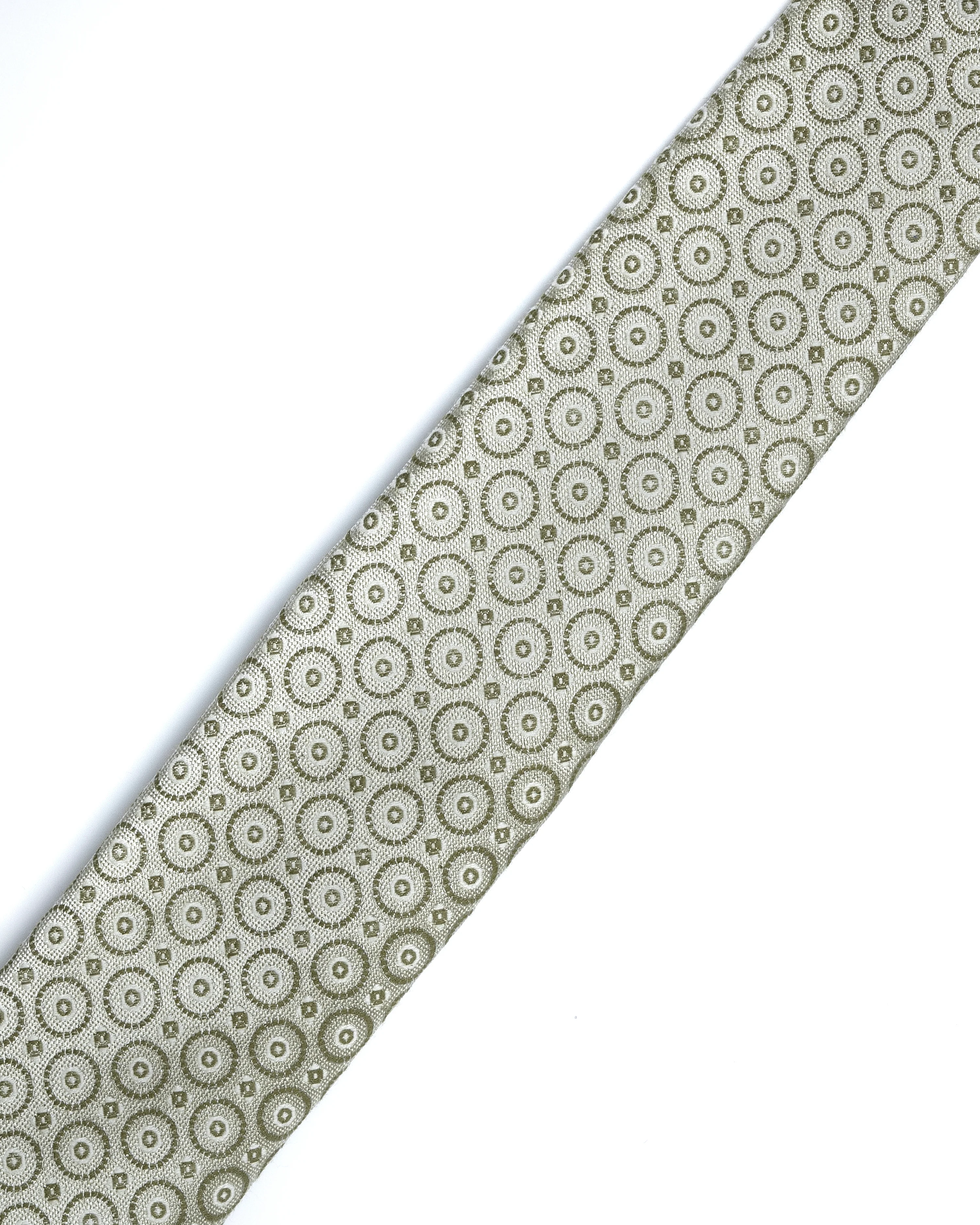 Green Pattern Silk Tie - Image 2