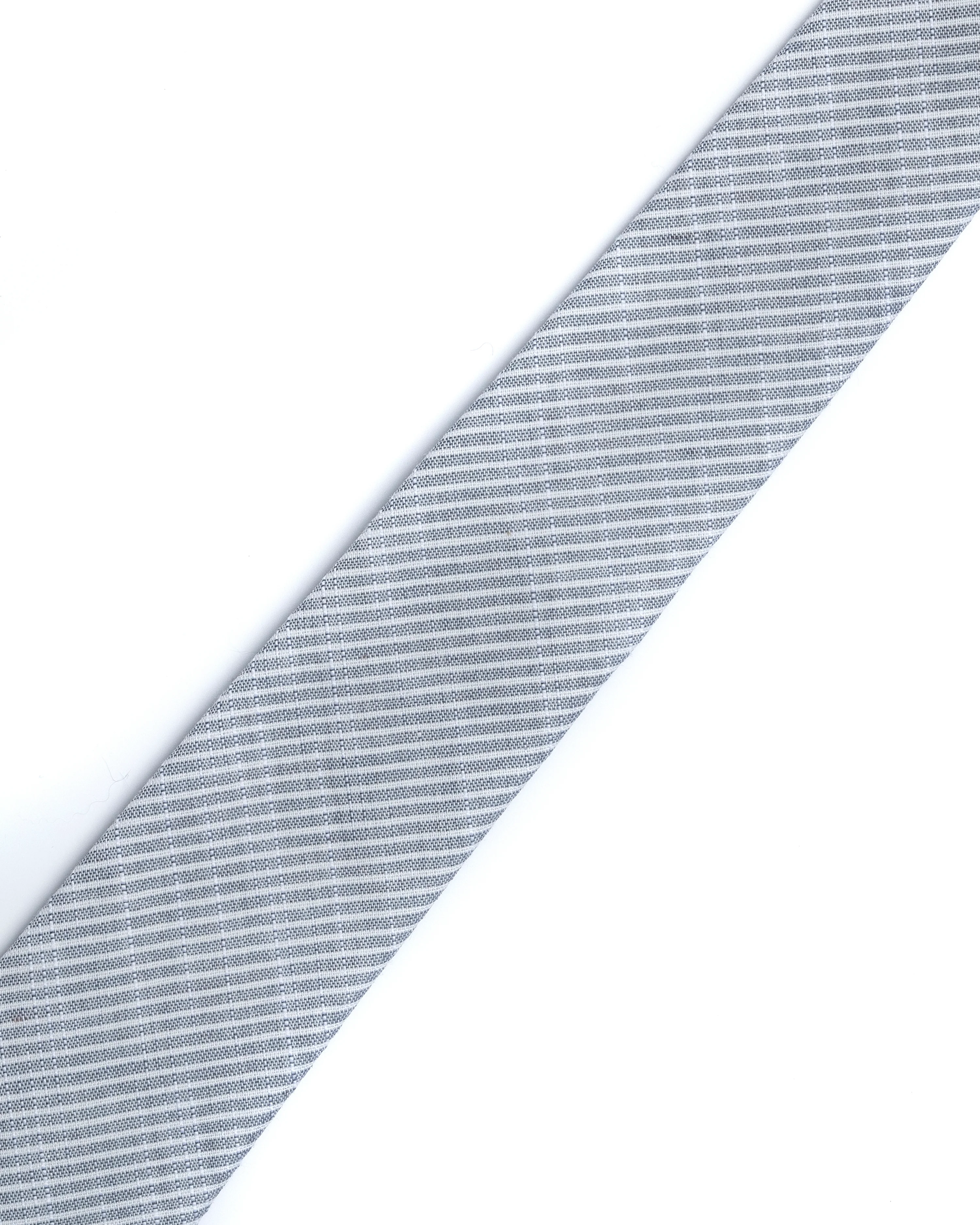 Blue Stripe Cotton-Linen Tie - Image 2