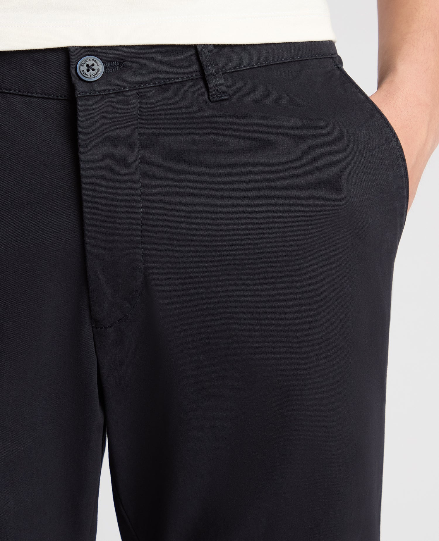 Navy Slim Leg Cotton-Stretch Chino Short - Image 4