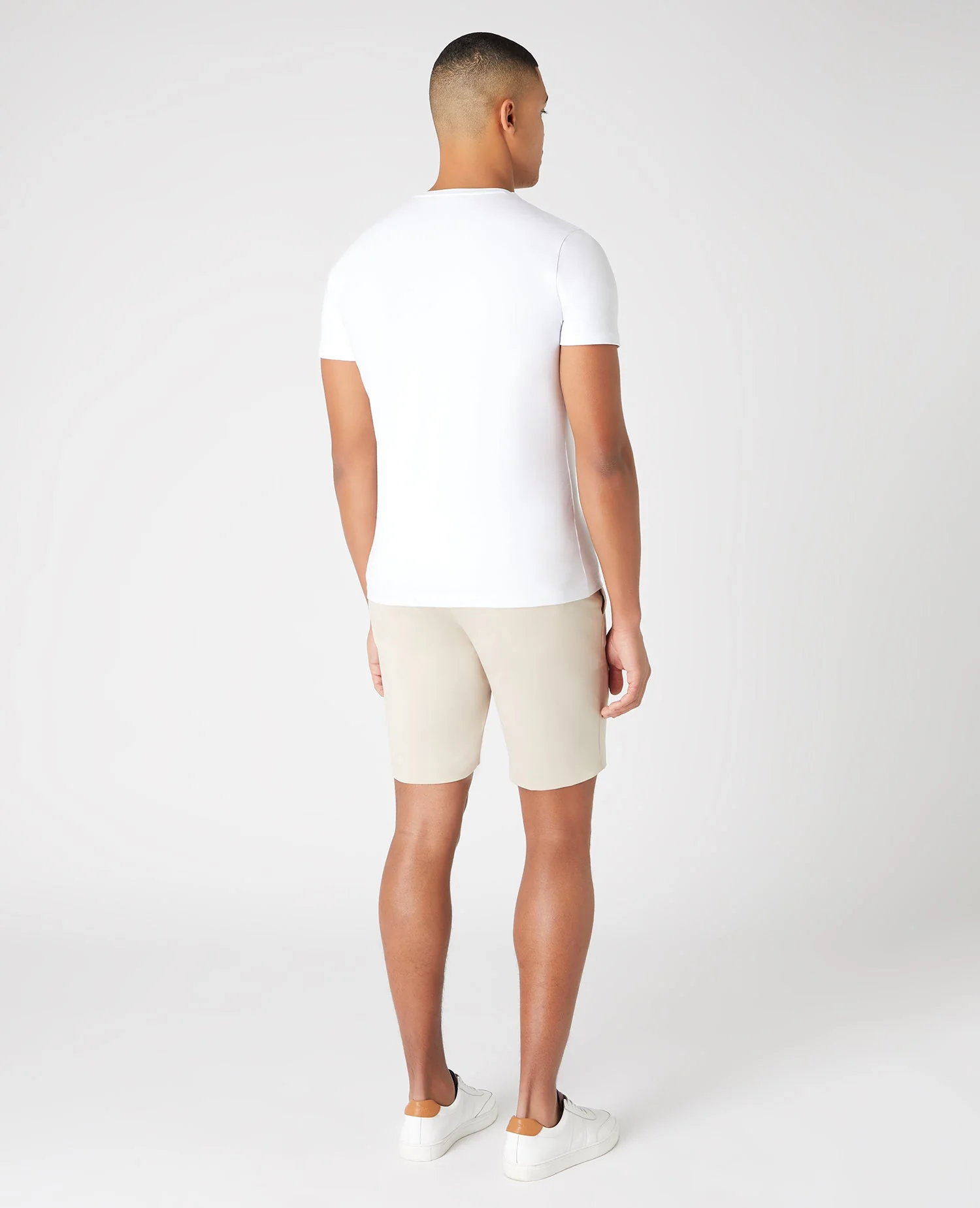 Slim Fit Cotton-Stretch Shorts - Image 3