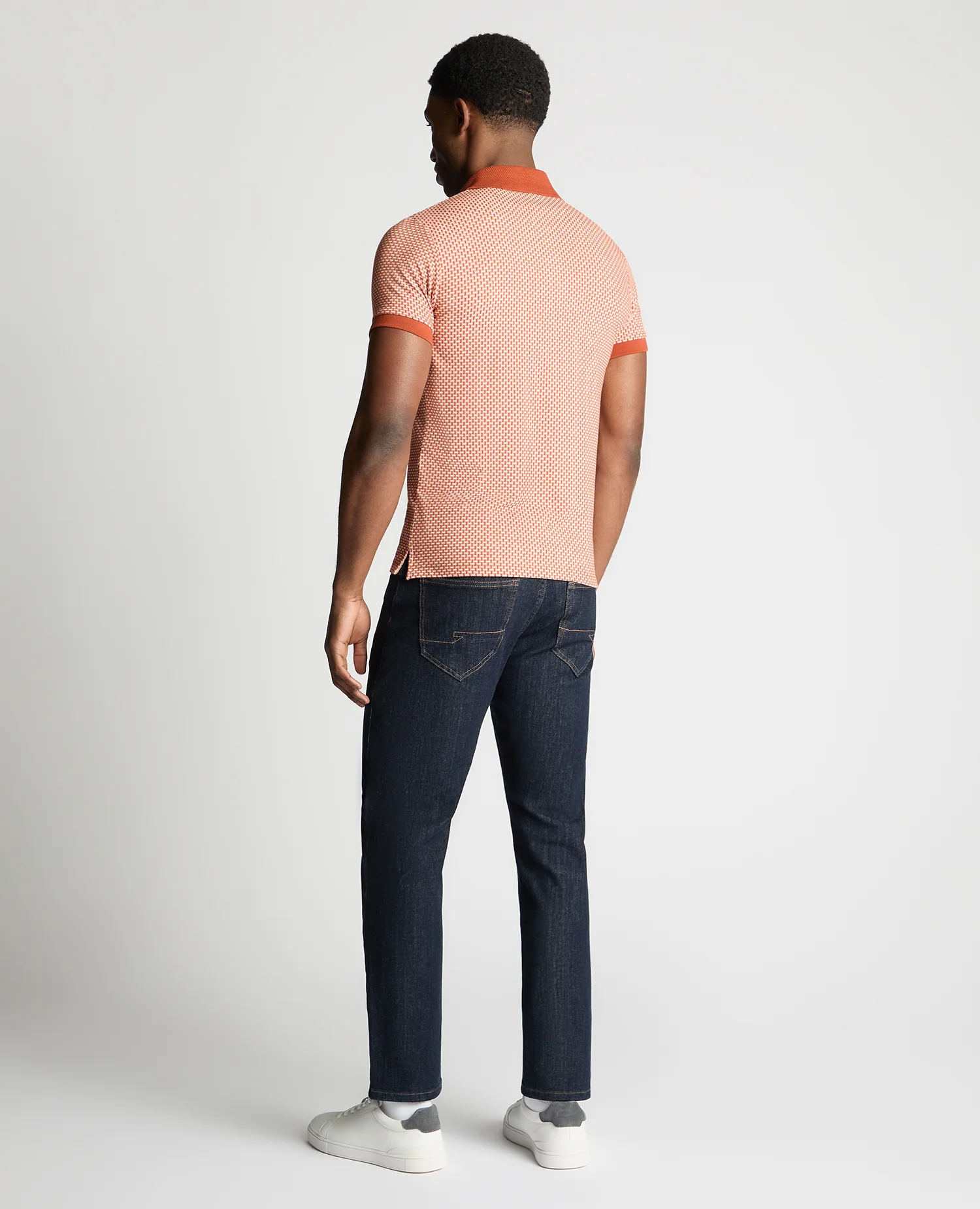 Weave Design Stretch Polo Shirt - Image 3