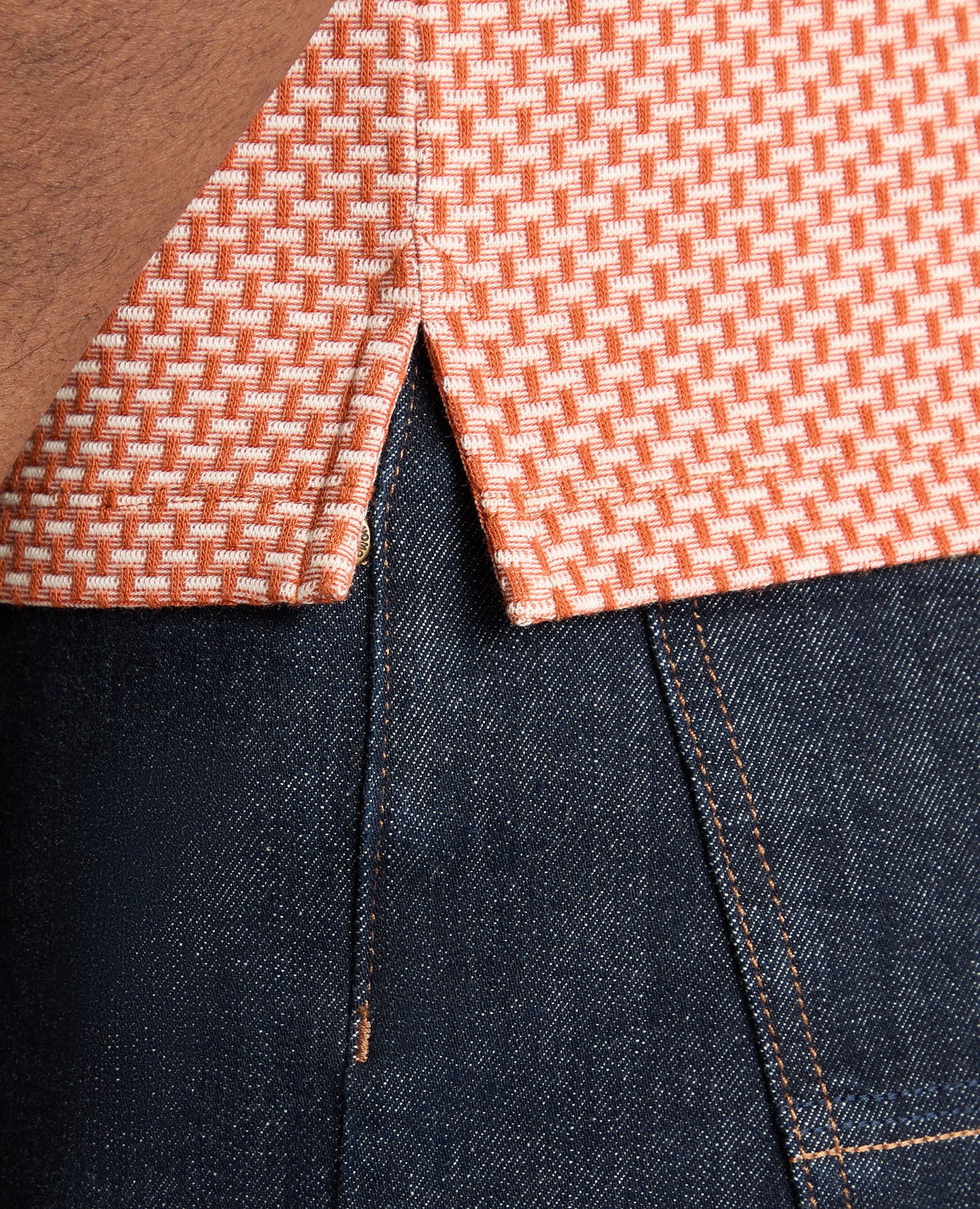 Weave Design Stretch Polo Shirt - Image 5