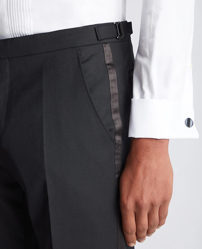 Slim Fit Satin Stripe Tuxedo Trouser - Image 5