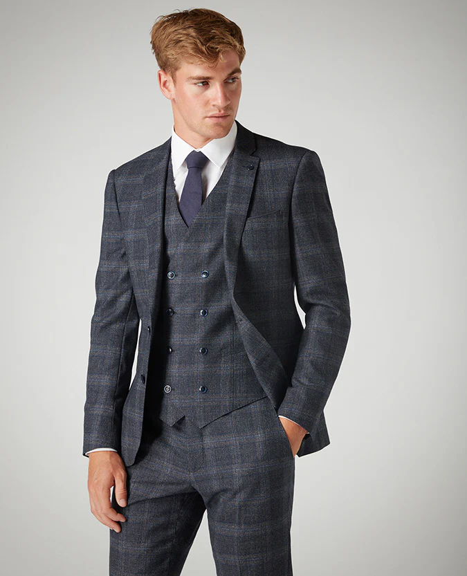 X-Slim Fit Checked Wool-Blend Stretch Mix and Match Suit - Image 2