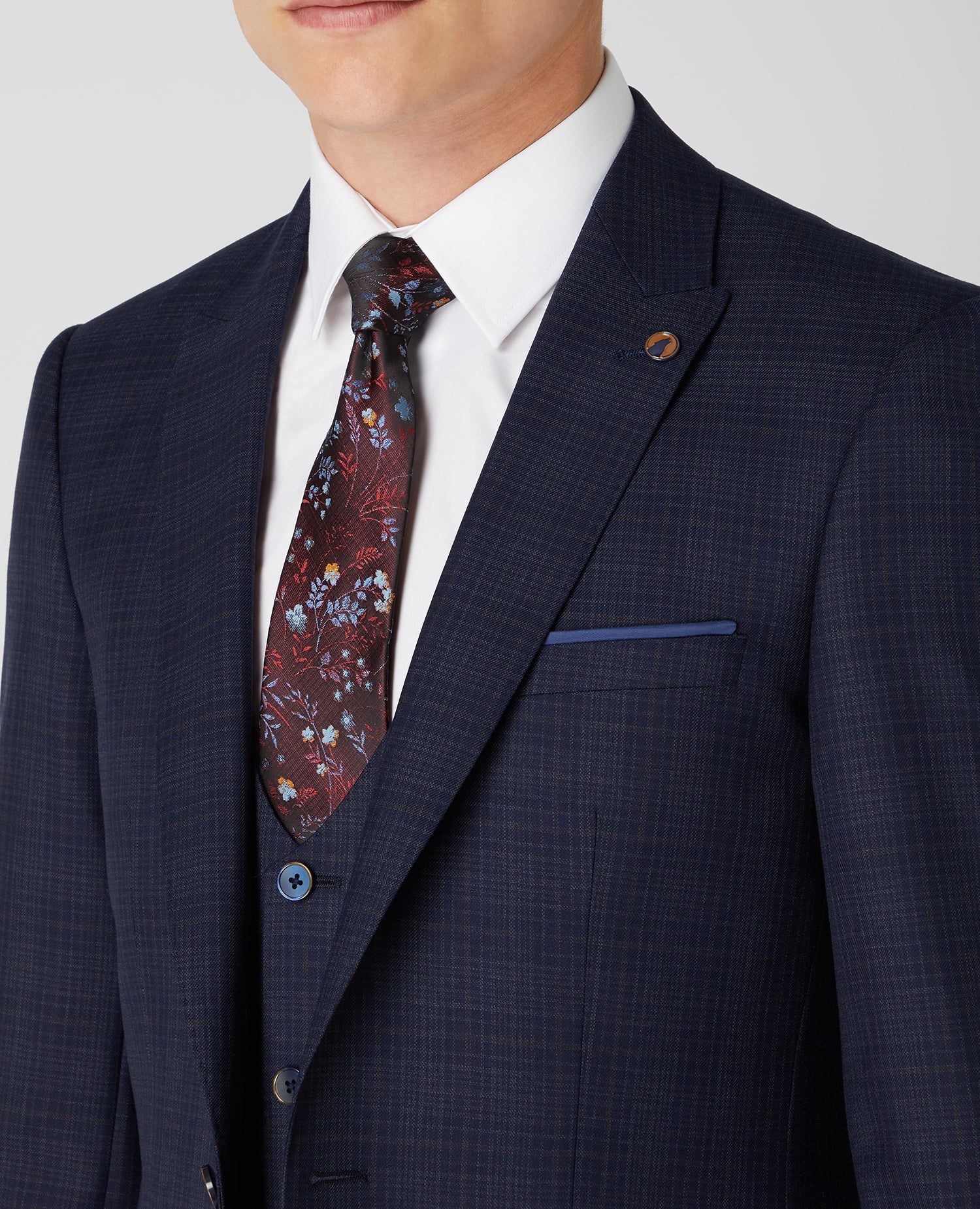 X-Slim Fit Checked Wool-Rich Mix and Match Suit Jacket - Image 4
