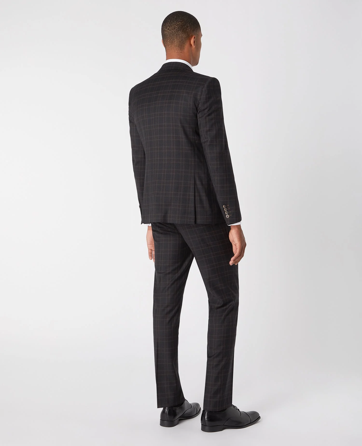 X-Slim Fit Checked Wool-Rich Stretch Mix And Match Suit - Image 3