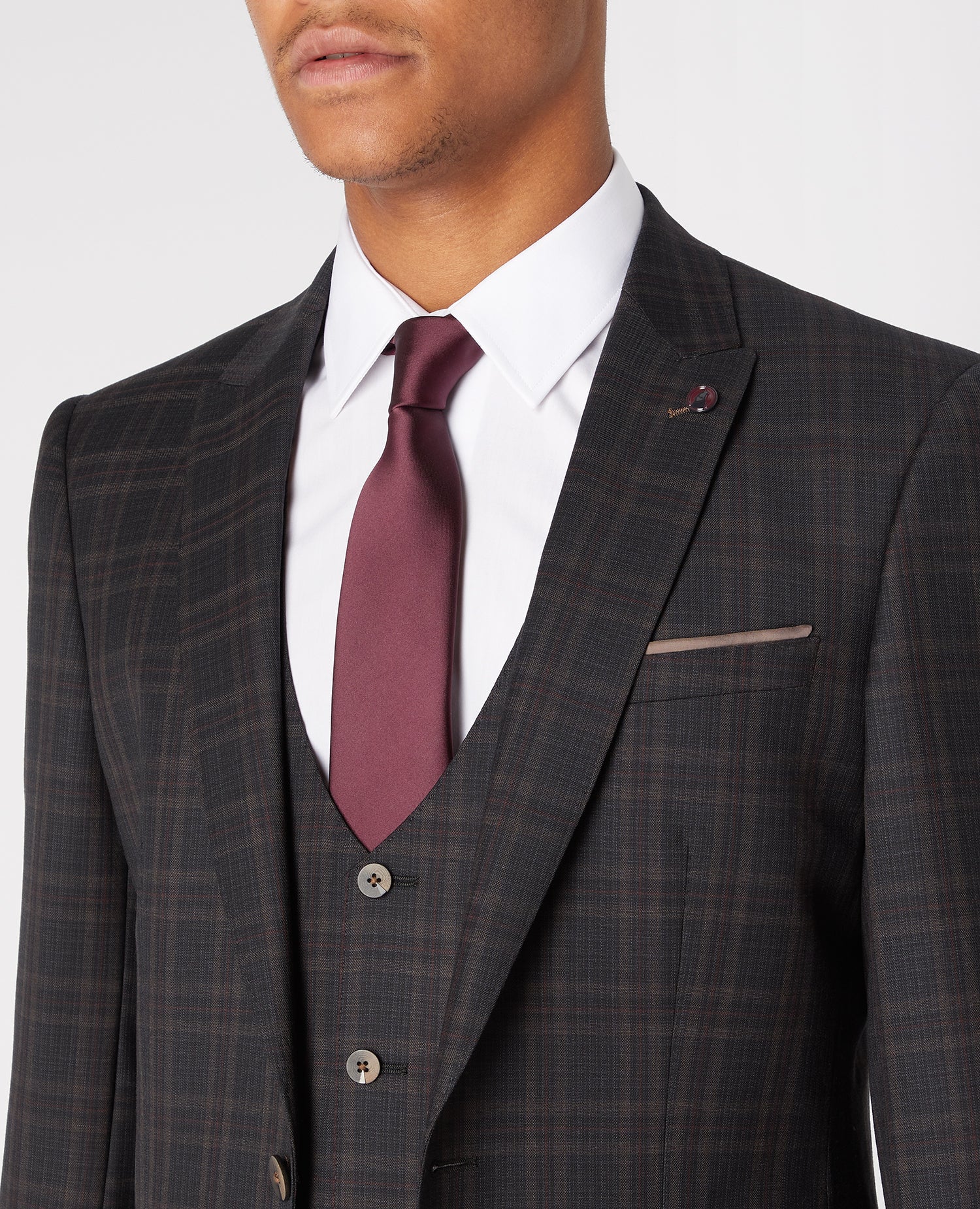 X-Slim Fit Checked Wool-Rich Stretch Mix And Match Suit - Image 4