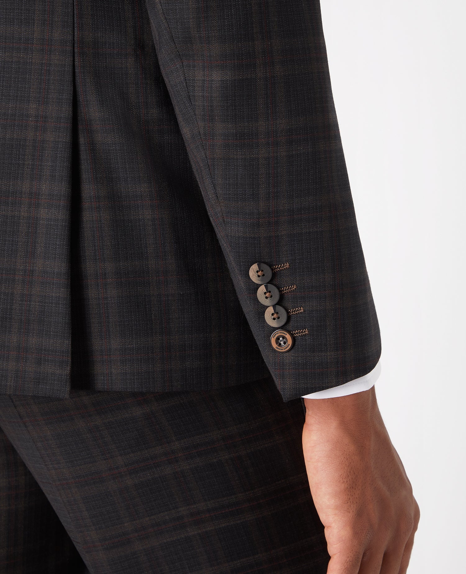 X-Slim Fit Checked Wool-Rich Stretch Mix And Match Suit - Image 5
